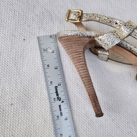 Gaston Lucieli burnished gold platform heels - Picture 3 of 10